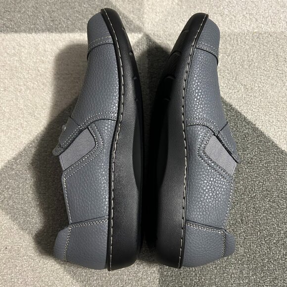 LAZYPOP Gray Classic Comfort Leather Loafers Women's Size 9.5 - Picture 7 of 14